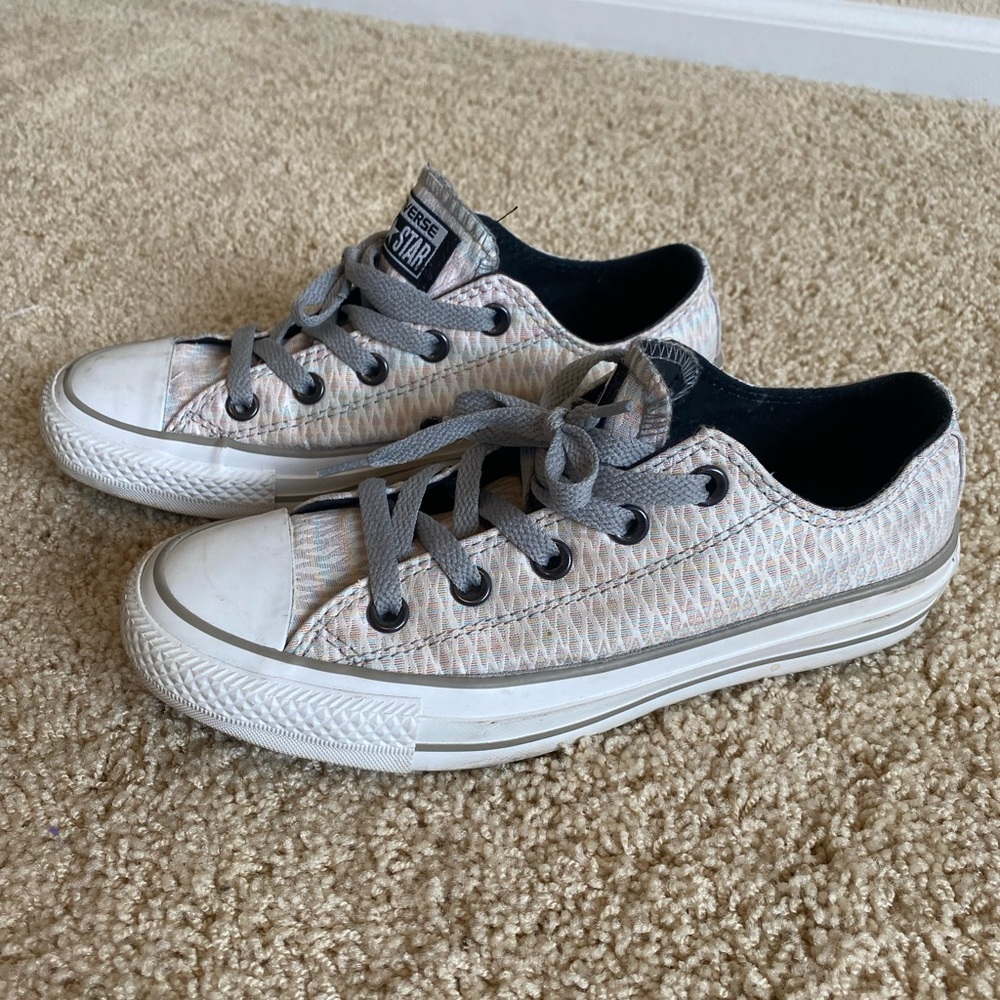 Converse, Multicolored With Grey Laces, Size 6 (F… - image 1
